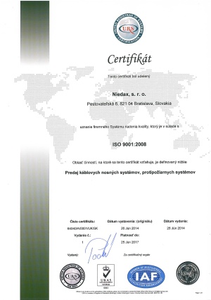 Certifikt ISO 9001